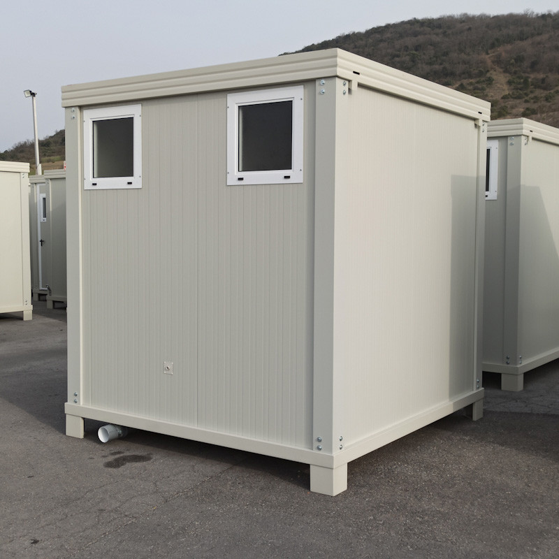 Bloc sanitaire préfabriqué de chantier - WC, lavabo double et douche – Image 3