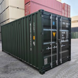 conteneur maritime 20 pieds vert état premier voyage est une solution fiable