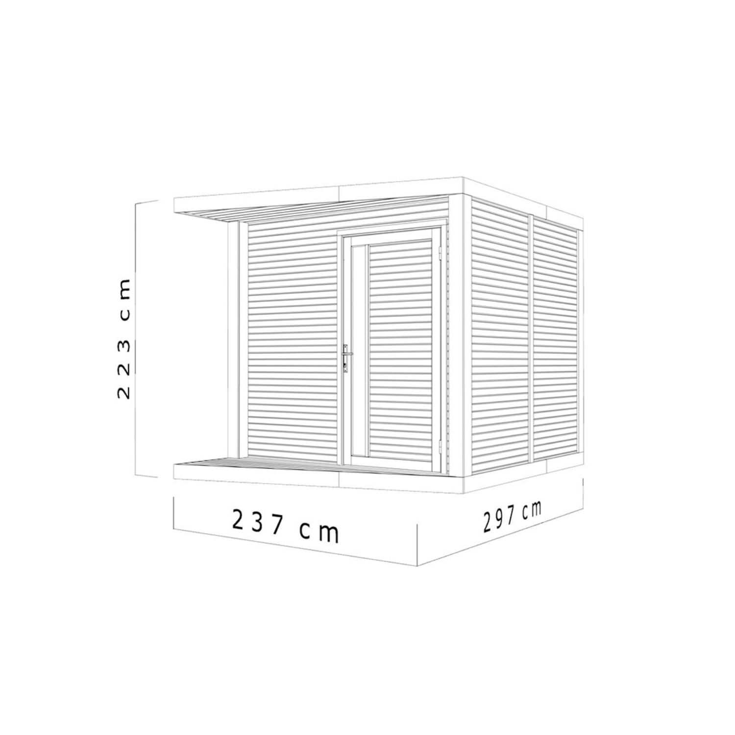 Abri de jardin Neris – 237 x 297 cm – Image 2