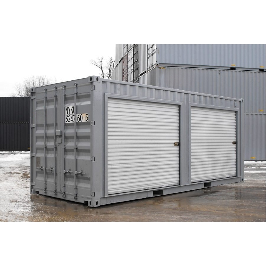 Conteneur de stockage 20 pieds avec portes roulantes