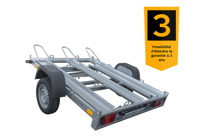 Remorque moto basculante UNITRAILER pour 3 motos avec ressorts – Image 2