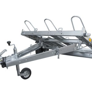 Remorque moto basculante UNITRAILER pour 3 motos avec ressorts