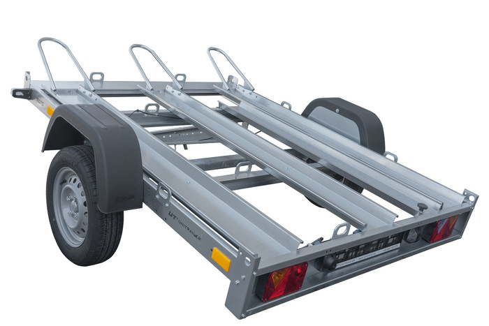 Remorque moto basculante UNITRAILER pour 3 motos avec ressorts – Image 3