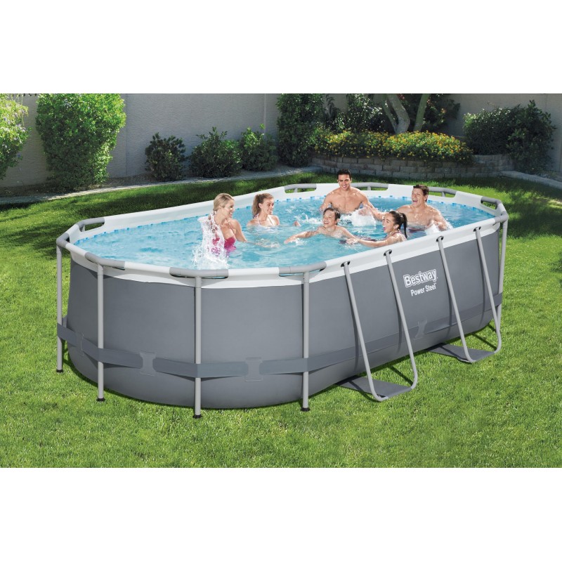 PISCINE BESTWAY POWER STEEL OVALE 4,27X2,50X1,00 – Image 2